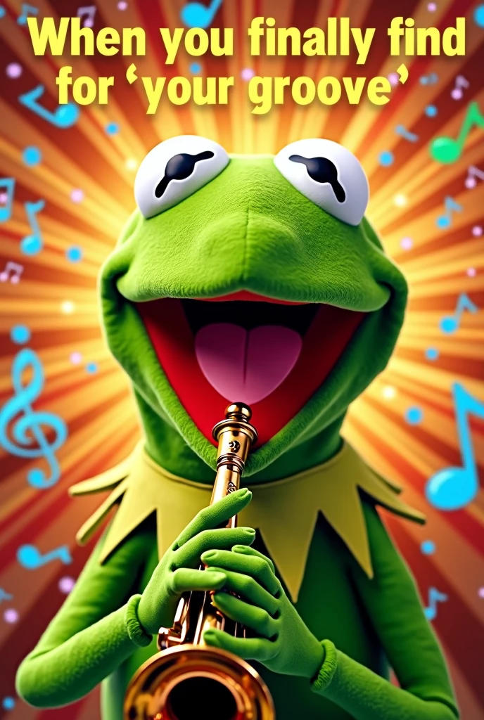 Use the green frog meme, Kermit and make a meme of him playing the horn, it&#39;s really funny because it&#39;s supposed to be a meme