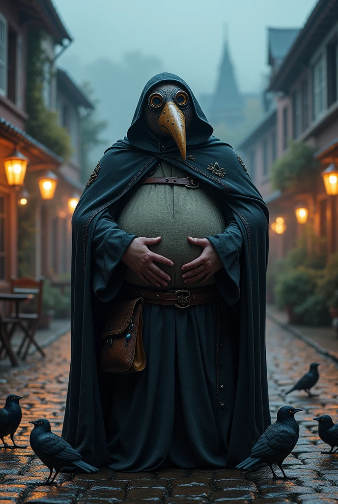 Make a chubby plague doctor