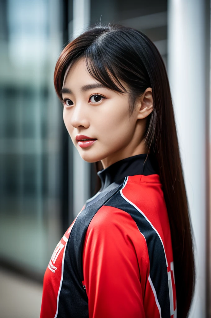 Jilin beauty athletes,Very tall body,Wearing riot gear,Elongated jaw,