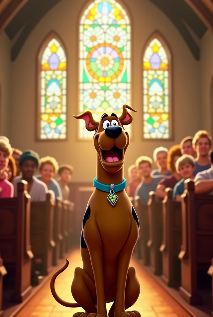 Scooby Doo singing in church
