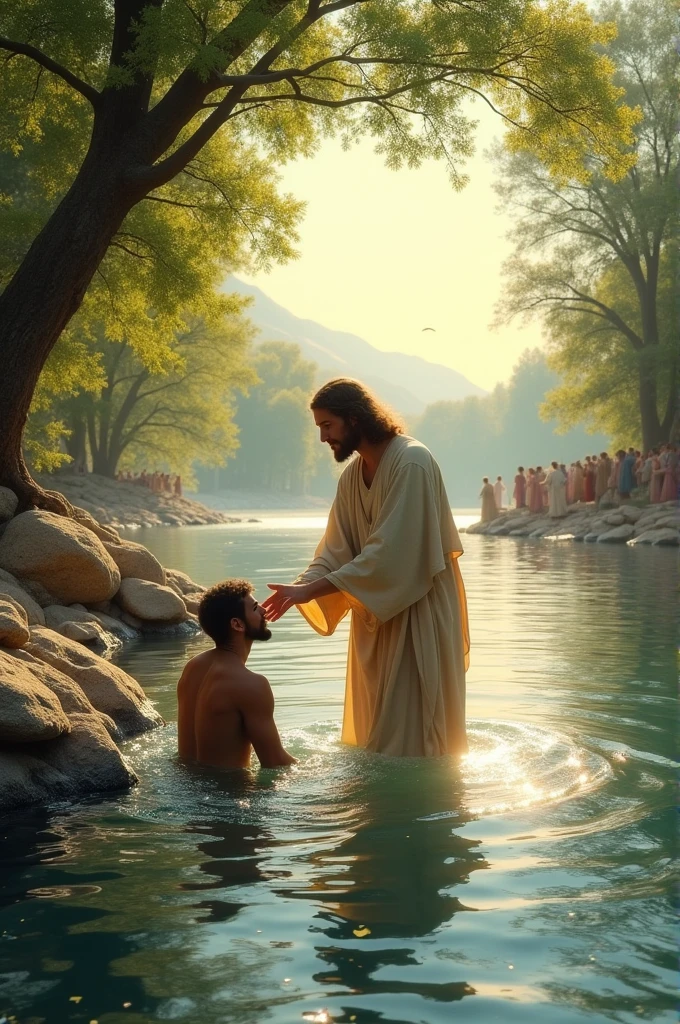 Create an image of Jesus Baptizing
