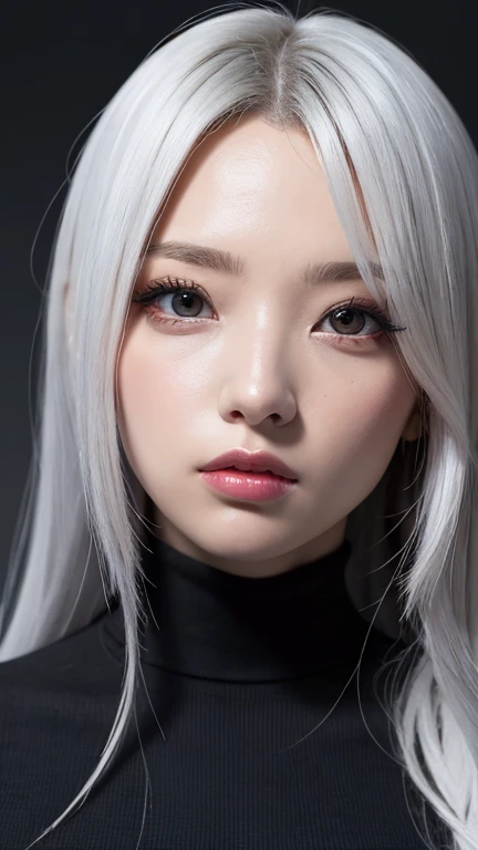 He has big eyes,、Please draw a woman&#39;s face with a gentle smile.。The skin is translucent white.、Pink natural make-up、A subtle pink lip shines on her lips.。Apply a light amount of mascara to your eyes、Please express a gentle gaze。she、It has a delicate and clean atmosphere.、At the same time, it gives off a confident impression.。(The face is a little small、The nasal muscle is passing through it.、Feminine yet intellectually sophisticated)。