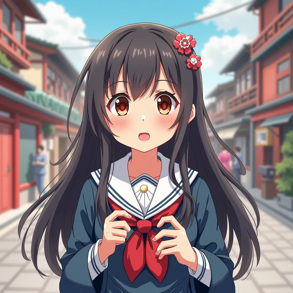A character that introduces surprising trivia about Japan to people overseas