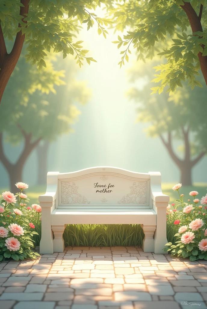 Create a poster for a theater square without images of people but with an image that relates to a mother without a name.
