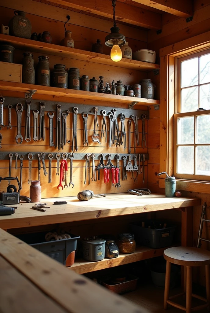 A room with tool slots