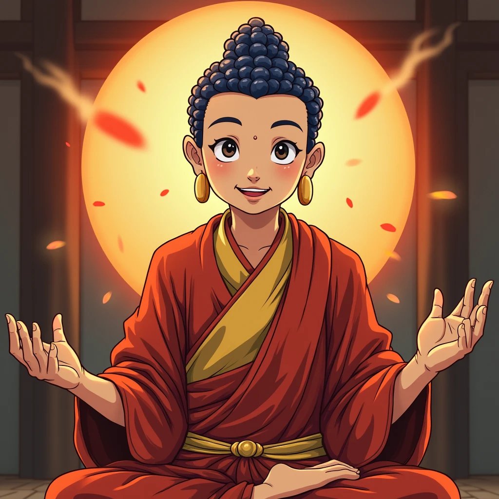 A Buddha character who introduces surprising trivia about Japan for an overseas audience.