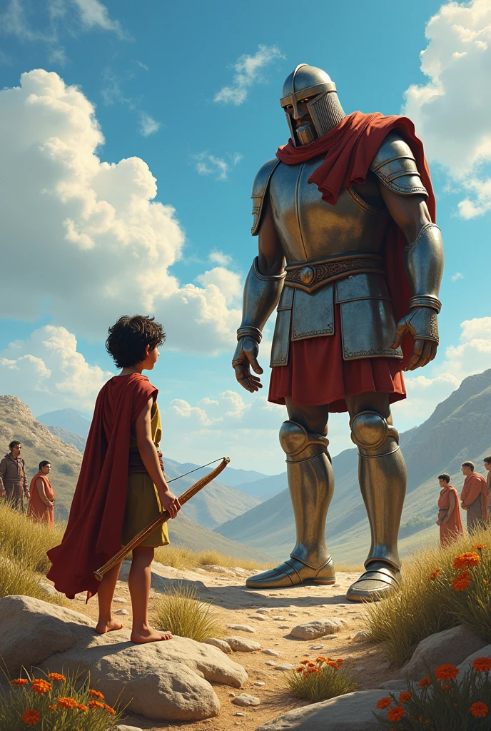 David from the Holy Bible and the giant Goliath