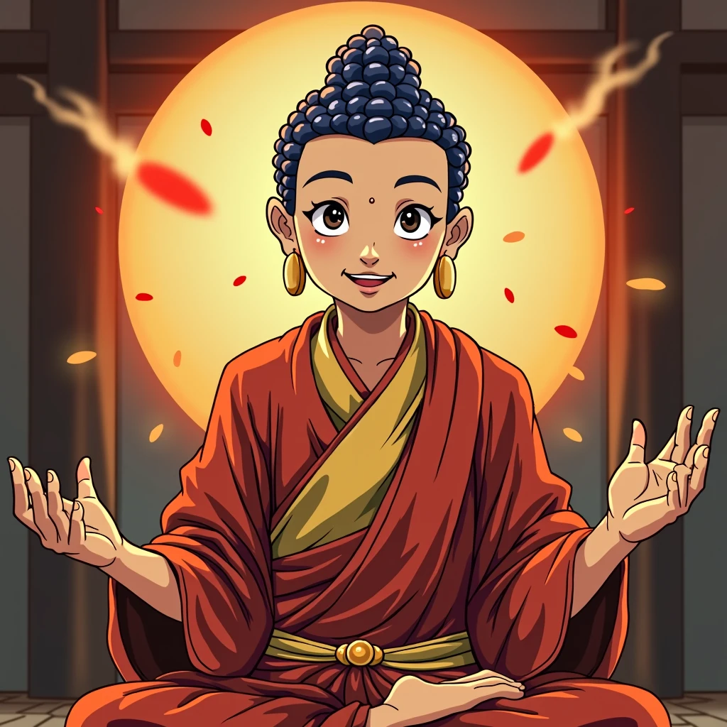 A Buddha character who introduces surprising trivia about Japan for an overseas audience.