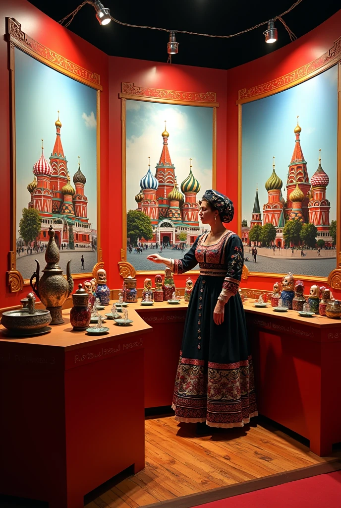 create an image of a booth about Russia
