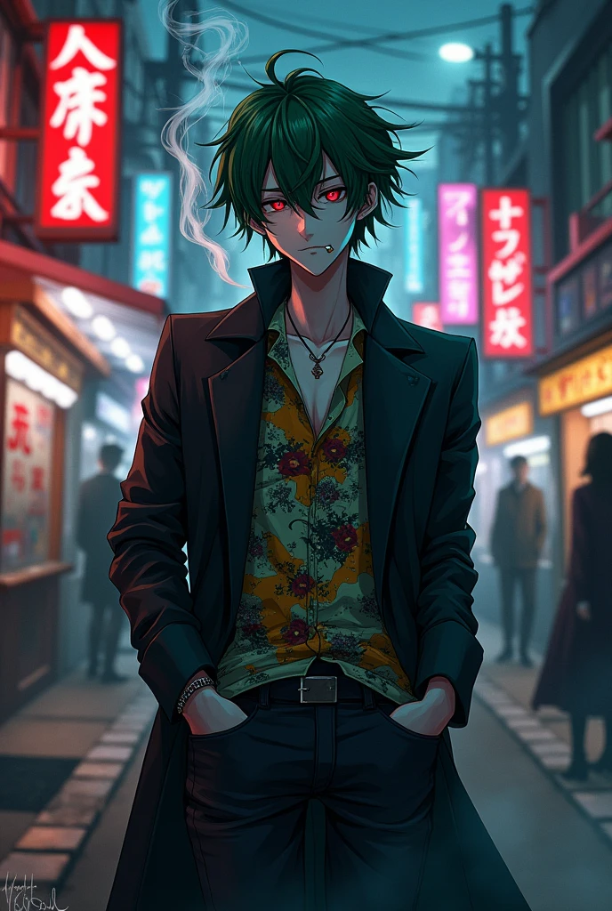 en en no shobutai joker in street with cigarate