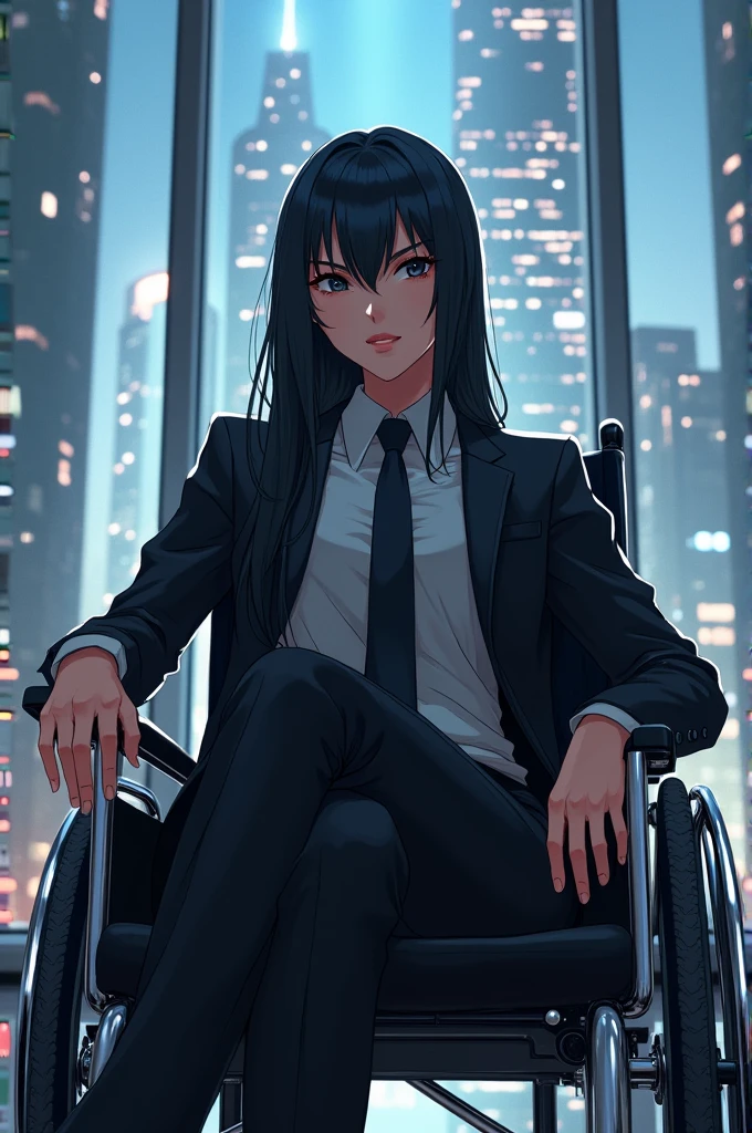 Black hair and black eyes、Anime domineering CEO、Wheelchair、Do not laugh