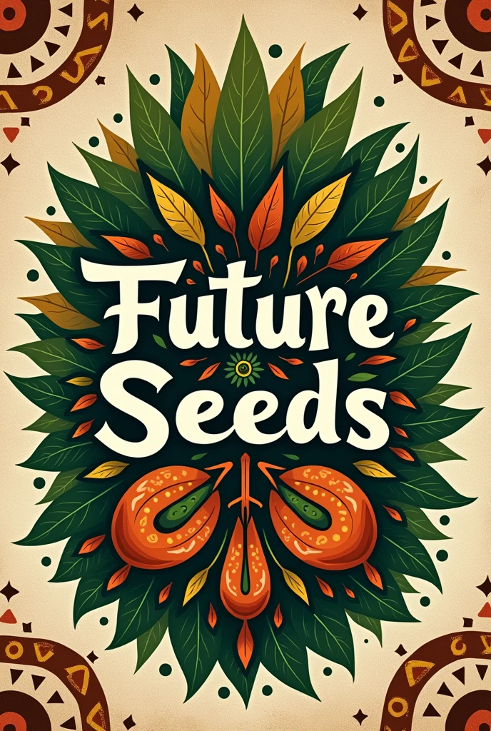 Create a logo using the term "Future Seeds Project" in Portuguese with indigenous characteristics 