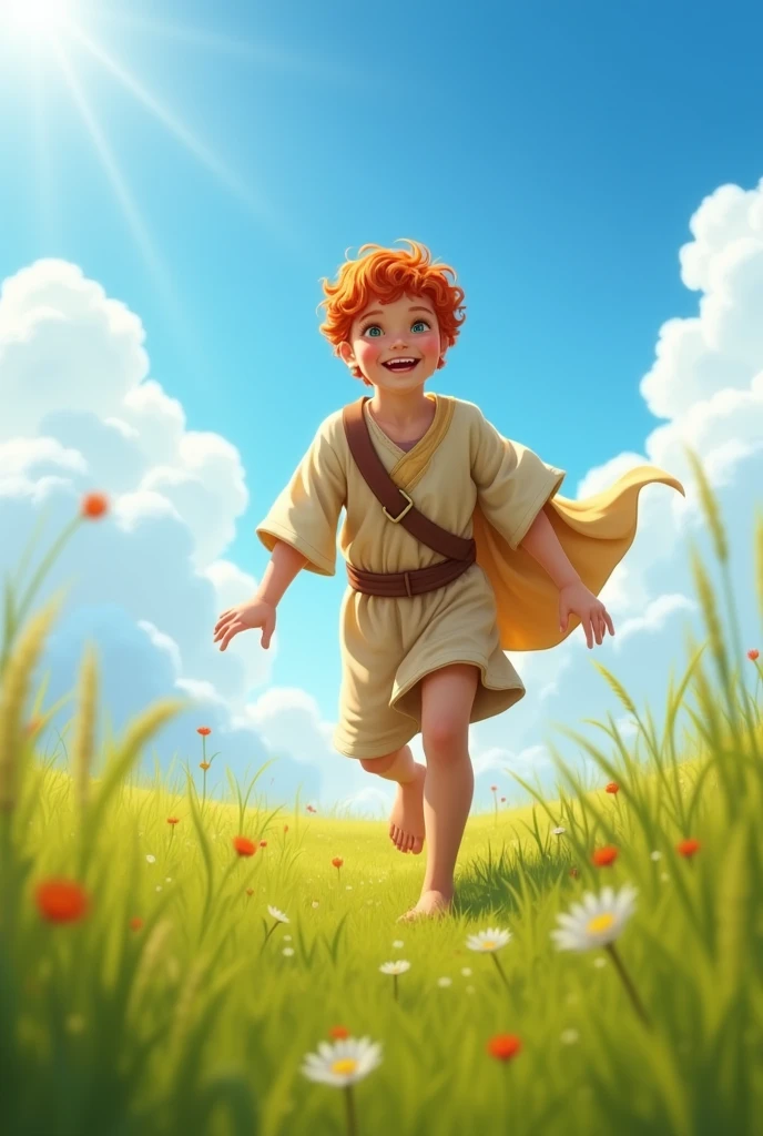 Red-haired David from the Bible, your red-haired son Solomon. The sky must be blue