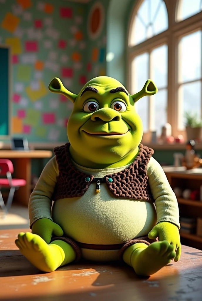 A Shrek image as your doll from Professor Raimundo's school