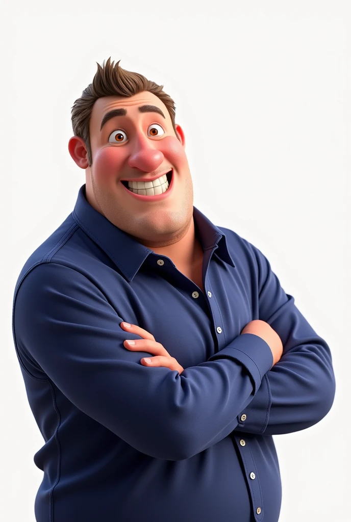 Cartoon character of a man in a blue shirt, animation character, stylized character, animation style rendering, 3d stylized, Arnold Maya rendering, Stylized 3D rendering, toon render screenshot, 3d character, 3d character, Stylized 3D rendering, 3D character rendering, cartoon character, Personagem de close up, character posing, (Pixar-style) (master part:1.2) (bokeh) (best qualityer) (skin detailed) (detailed texture) (8k) (Argilla) (cinematic lighting) (sharp focus