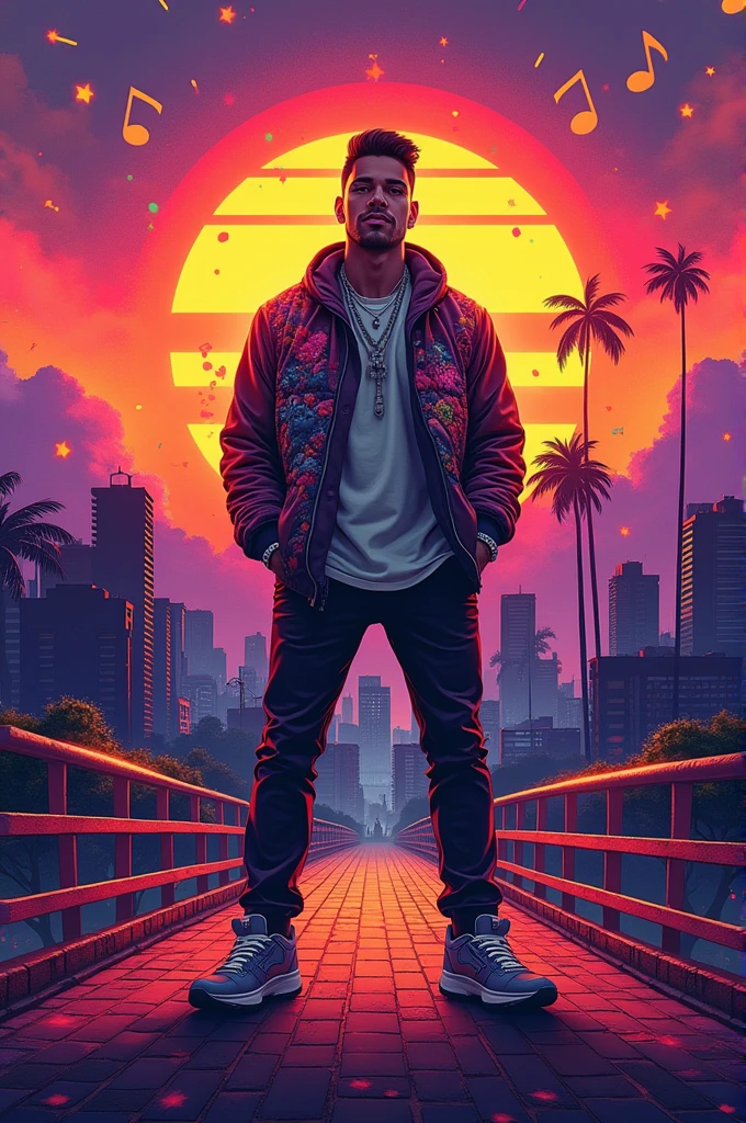 Image to launch a reggaeton song made by a singer from Bogotá, Colombia