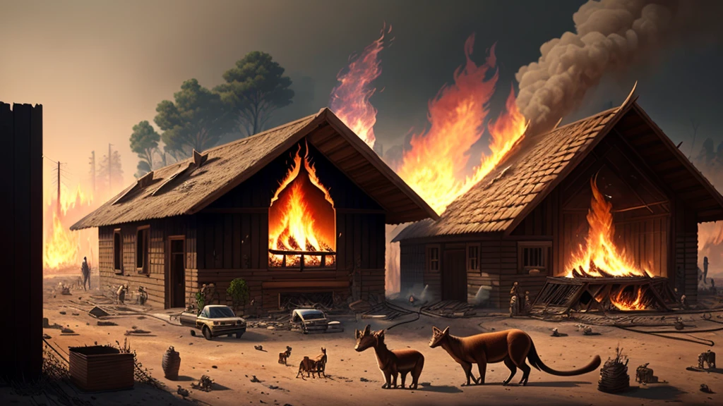 When the fire finally stopped and the animals returned to rebuild their homes,