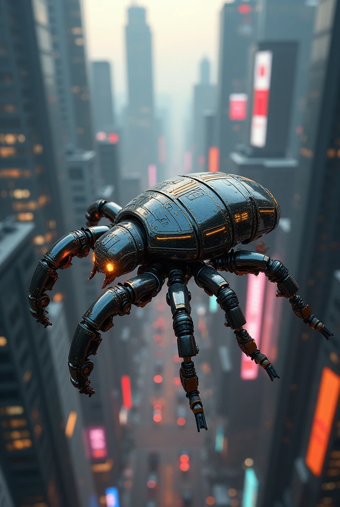Mechanical tick with top-down perspective