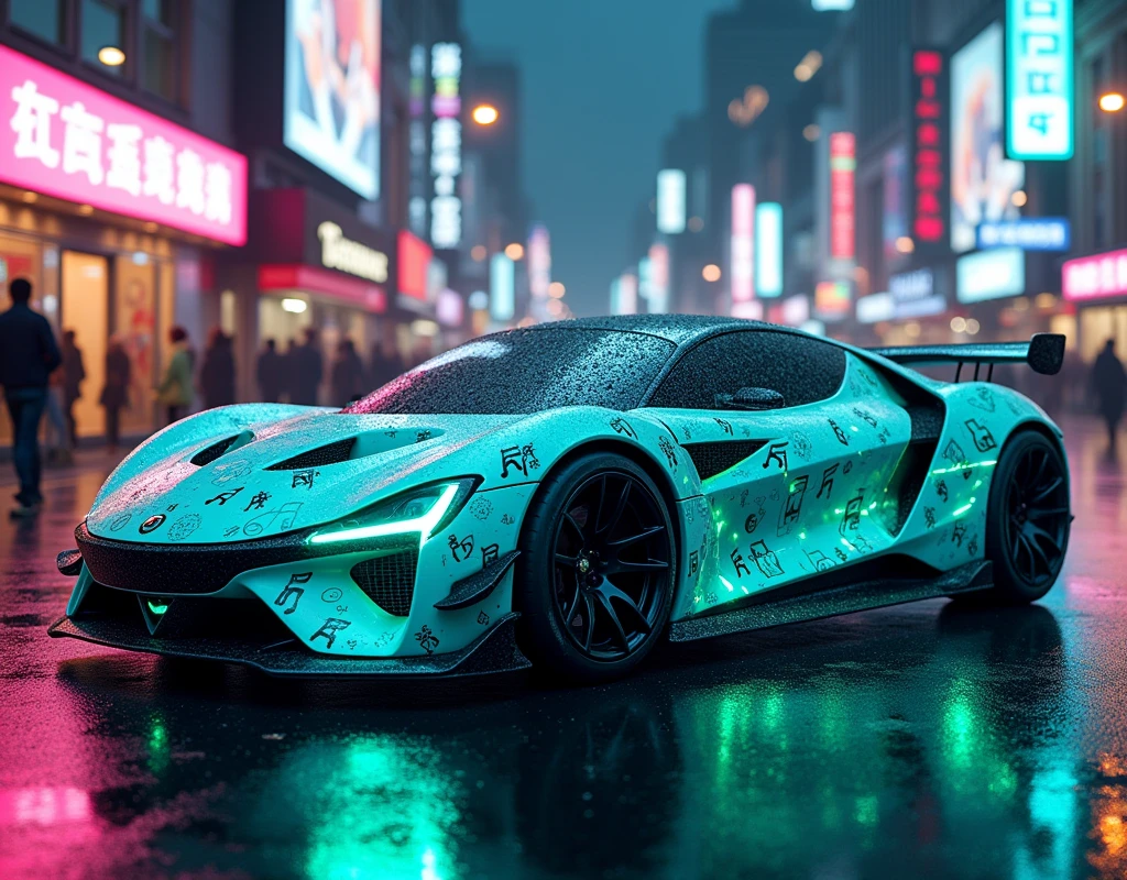 a Japanese Hatsune Miku car
