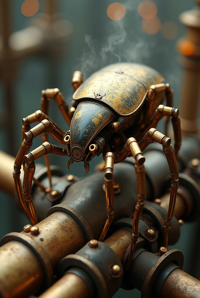 Mechanical tick with perspective from above