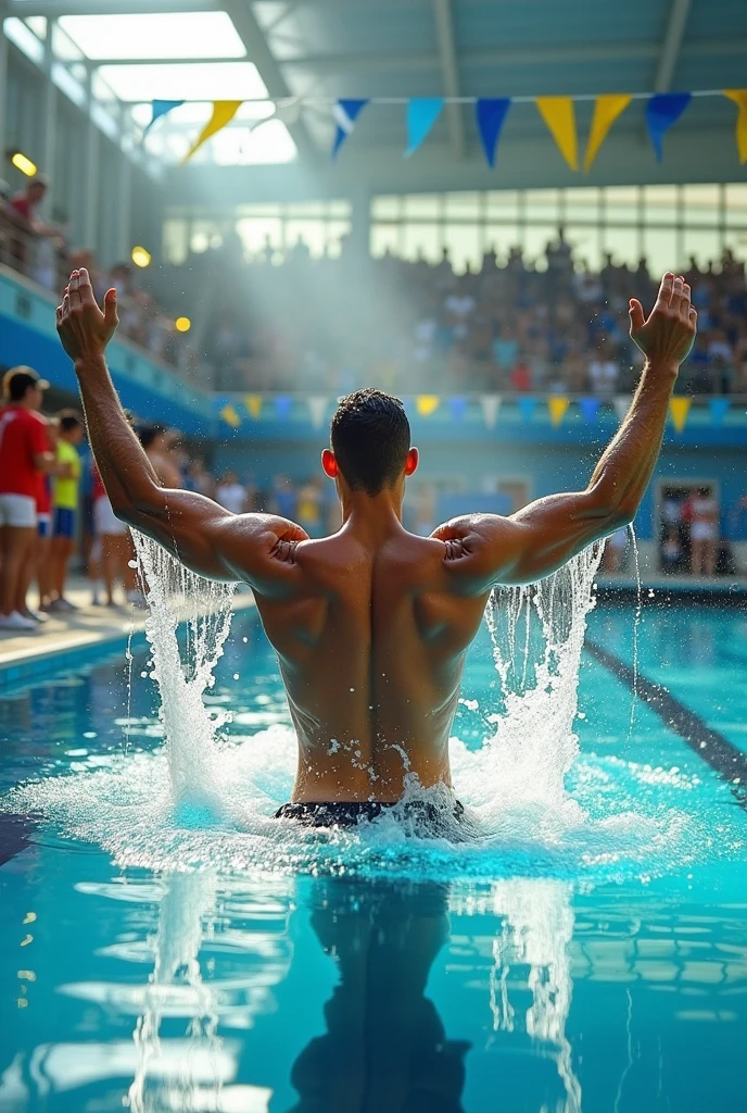 Ronaldo exits Olympic swimming pool 