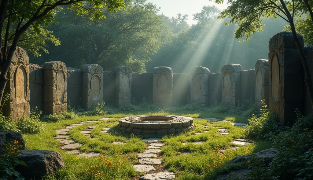 The next morning, the villagers found the circle of stones. However, there was no sign of Rani, What, or Andi. There were only three footprints leading to the altar and disappearing into thin air.