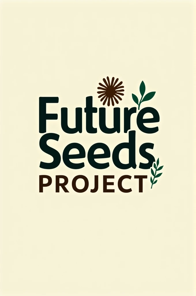 Create a logo using the term "Future Seeds Project" in Portuguese with indigenous characteristics