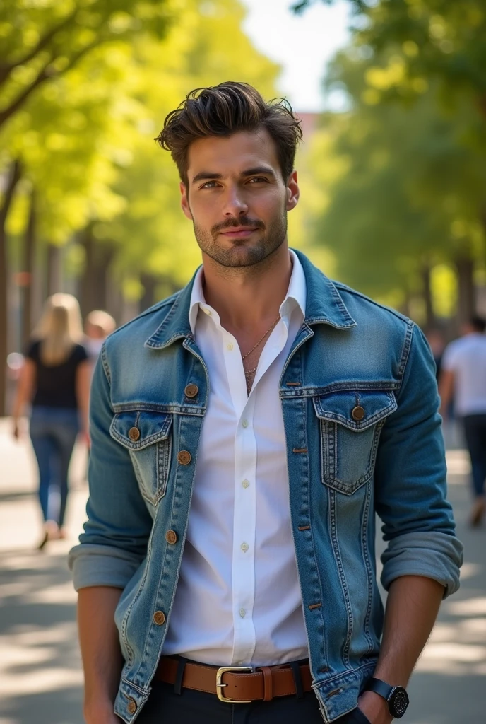 handsome man with a bump on his head 