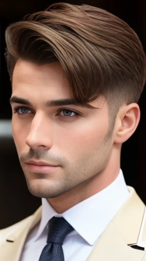 A Handsome Man, handsome Satmar short hair focus on face. 