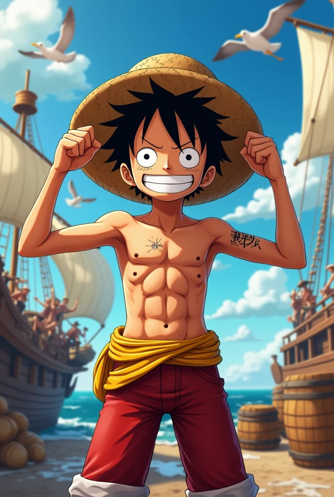 Luffy without a hat
