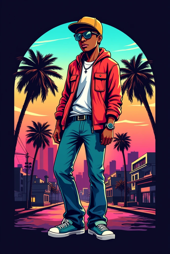 Create a logo with the character id 101 from gta san andreas