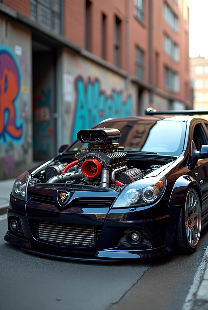 Show me a lowered Astra without a hood and a 700hp engine