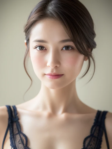 Best quality, masterpiece, ultra high res, (photorealistic:1.4), raw photo, 1girl, offshoulder, at the japanese tatami room, deep shadow, High key, realistic skin, wet hair, intricate light, masterpiece, sunset, white tshirt, big breast, japanese teen, 4K, ponytail hair, look at viewer, hands up to backhead, best hand and finger, good quality, sexy pose