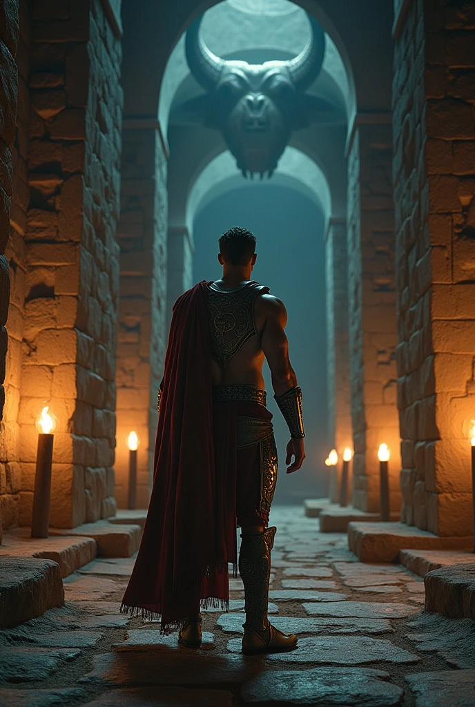 Theseus offered himself as tribute to the Minotaur.