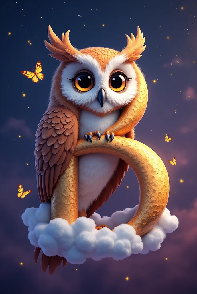 Letter B combined with an owl