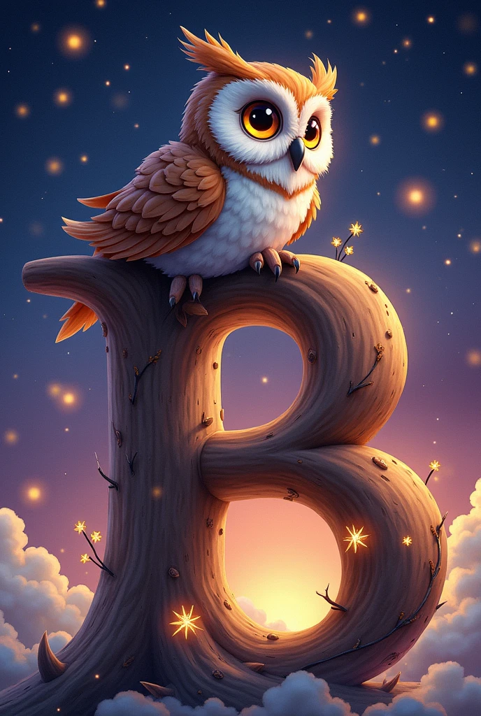 Letter B combined with an owl