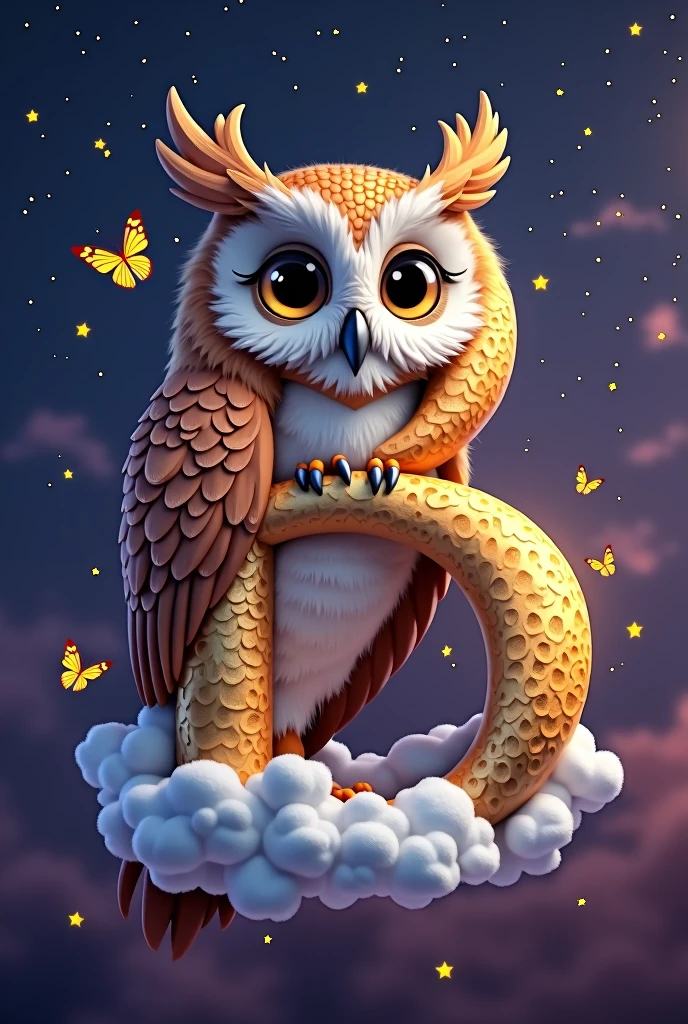 Letter B combined with an owl