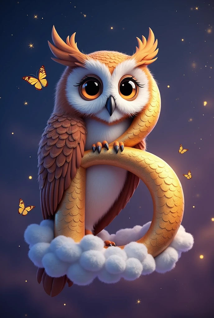 Letter B combined with an owl