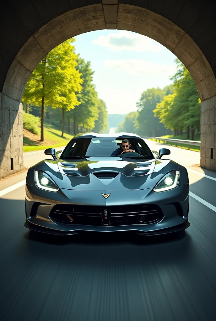 car speeding out of a tunnel text THE ASSETS TLC