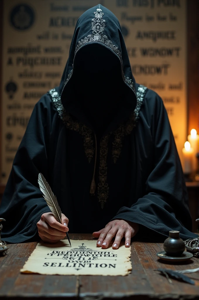 Anonimus making a sign for silence