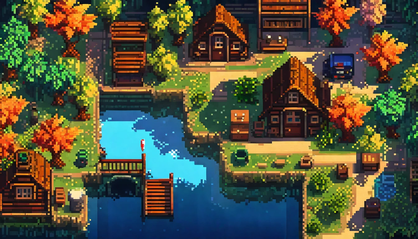 retro vintage game, Canada, classic 8-bit pixelated video game, sunset, Thu, detailed pixel art, detailed environmental elements, highly detailed pixel city design, beautiful vivid colors, Immersive atmosphere, small details, nostalgia, (best qualityer, swirly vibrant colors, 8k, high resolution, work of art:1.2),ultra detali,(realisitic,photorealisitic,photo-realisitic:1.4),studio lighting,extremely detailed pixel art,extremly detailed face and eyes,extremely detailed pixel textures,incredibly intricate pixel-level detail,striking colors,swirly vibrant colors,lush pixel environment