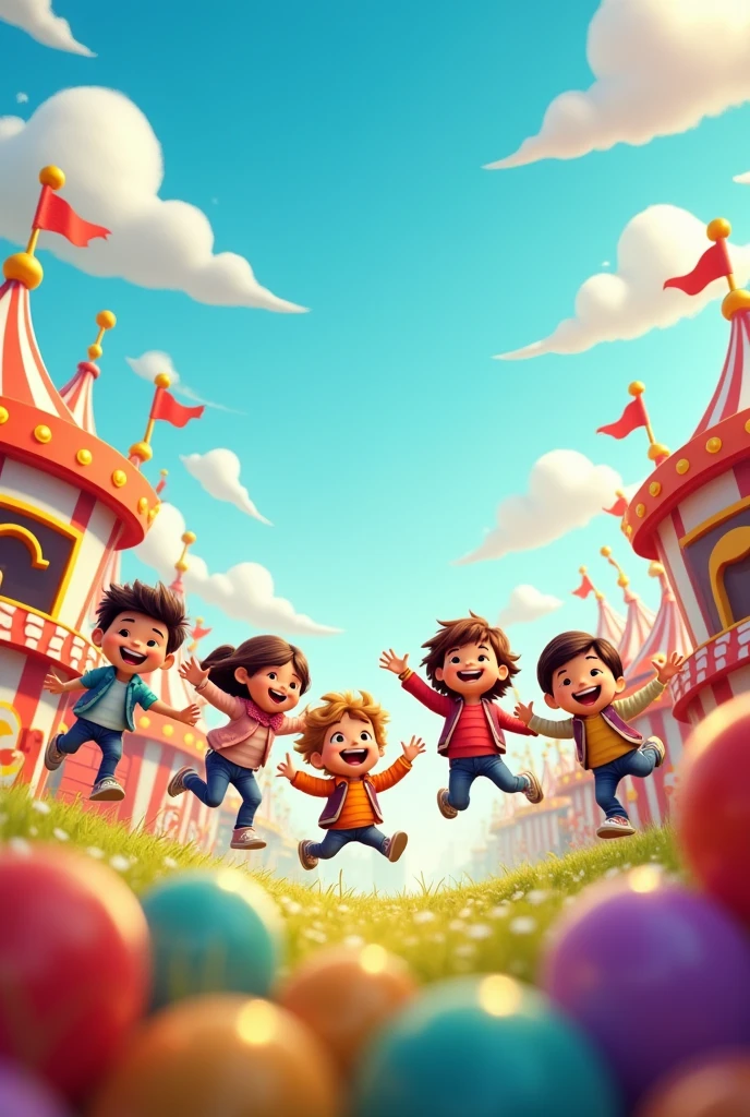 Make me a Youtube banner , banner size 2560×1440 the banner for kids fun game