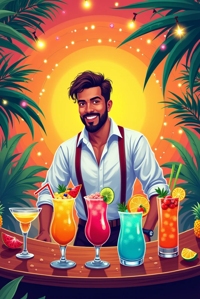 Posters about a cocktail sale at 3.000 Colombian pesos