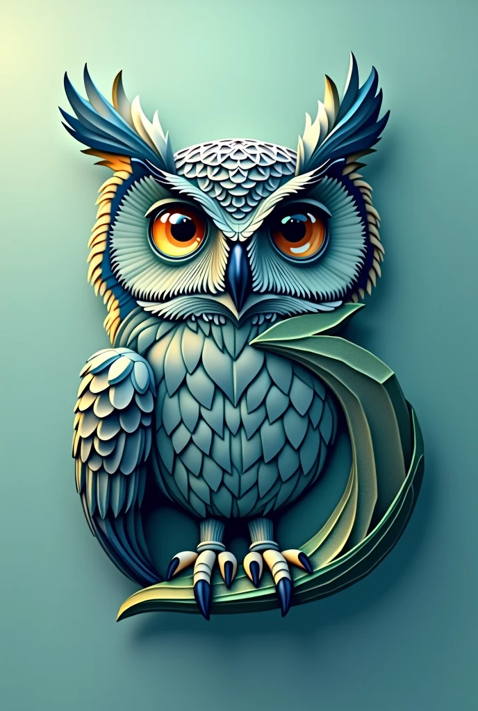 A logo of an owl combined with the letter B