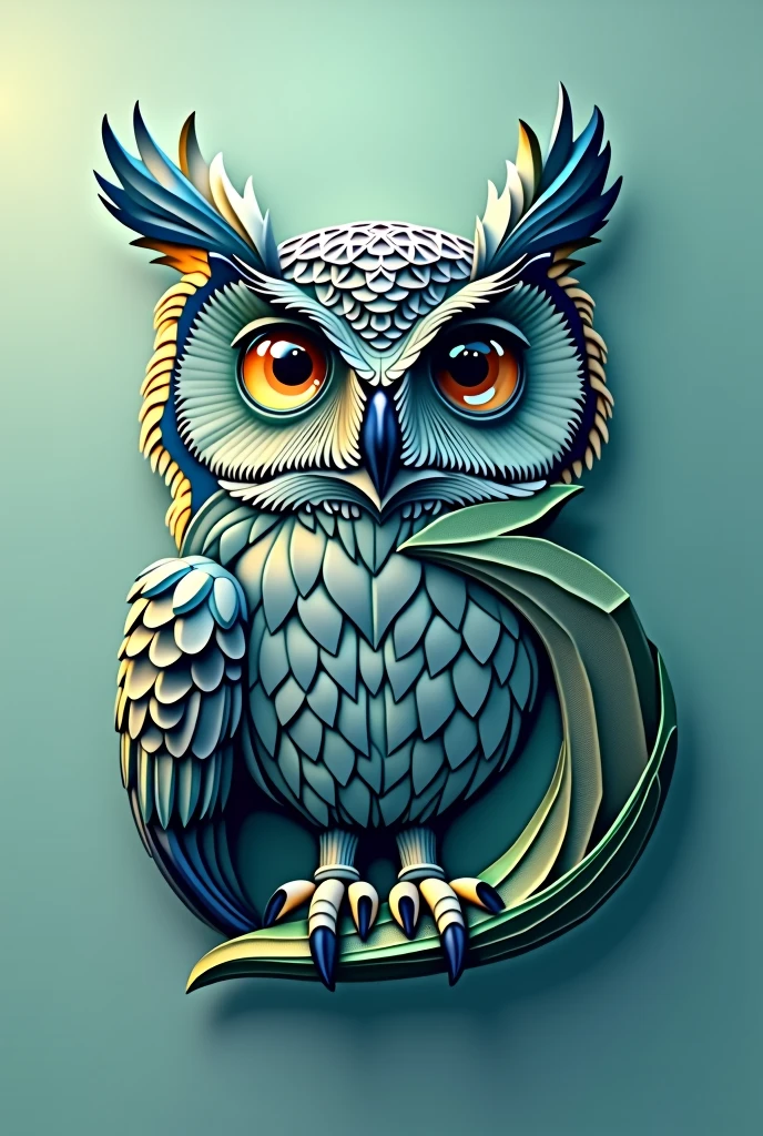 A logo of an owl combined with the letter B