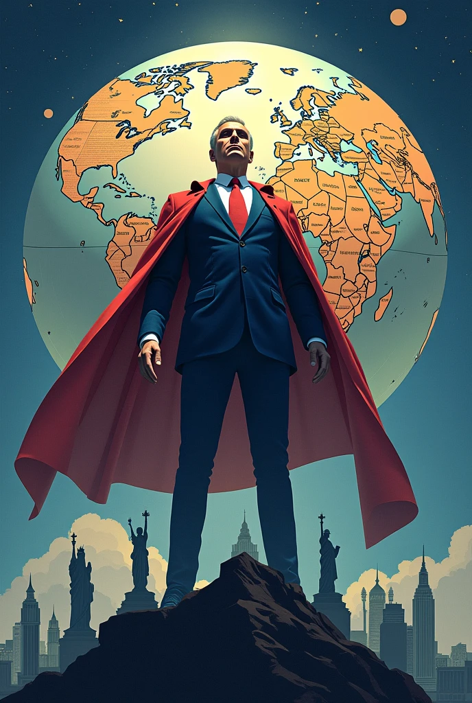 An image where the United States is the only one that dominates the world