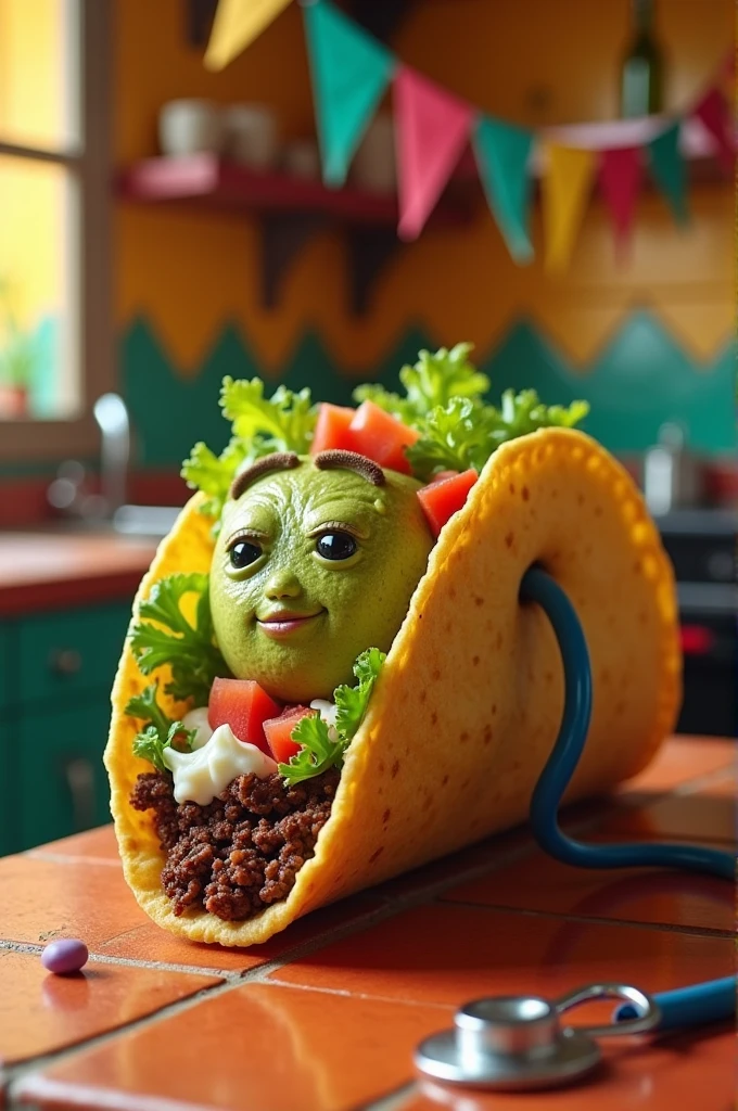 Taco with a stethoscope