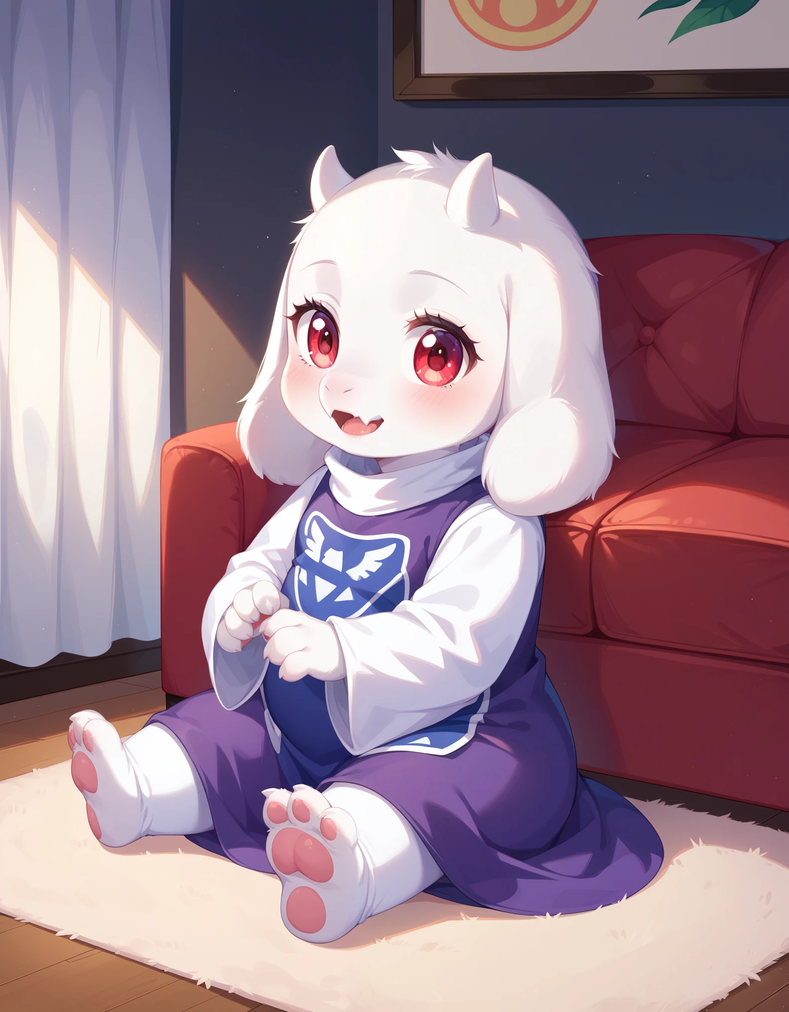 score_9, score_8_up, score_7_up, source_furry,, furry, fur, 2D, BREAK, Baby, 1girl, solo, Toriel