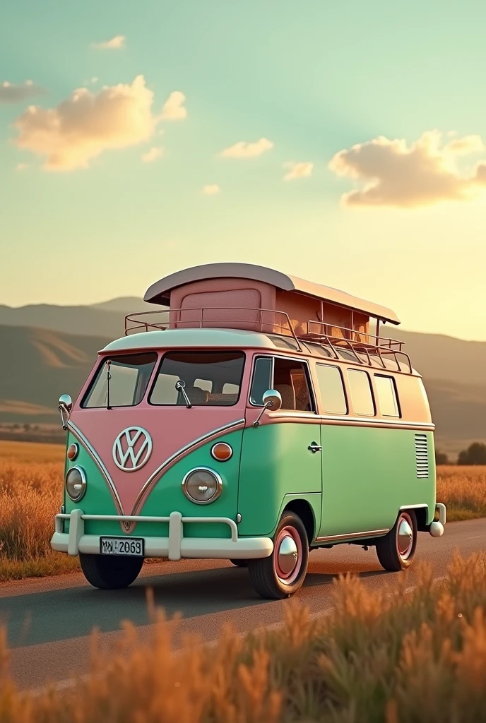 Kombi with pastel tones, with an elongated front
With a cozy interior, family atmosphere