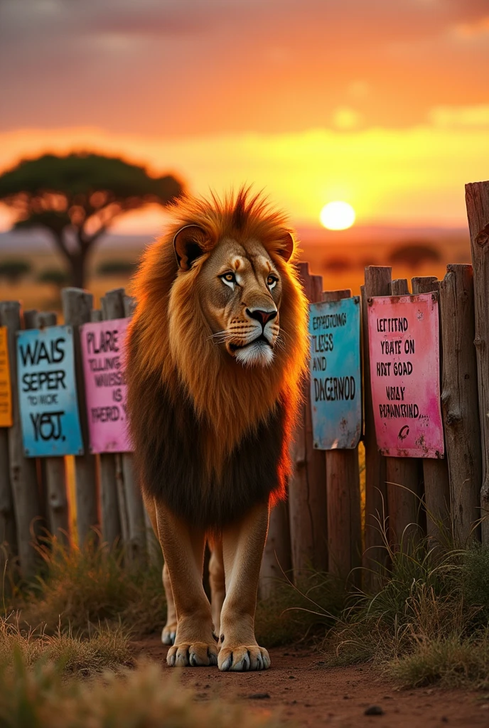 Lion with Gospel Posters